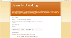 Desktop Screenshot of jesusisspeaking.blogspot.com