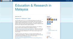 Desktop Screenshot of eduresearchmalaysia.blogspot.com