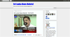 Desktop Screenshot of debriefnewssrilanka.blogspot.com