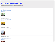 Tablet Screenshot of debriefnewssrilanka.blogspot.com