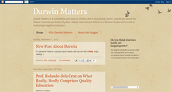 Desktop Screenshot of darwinmatters.blogspot.com