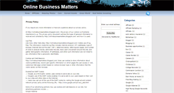 Desktop Screenshot of onlinebusinessmatters.blogspot.com