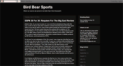 Desktop Screenshot of birdbearsports.blogspot.com