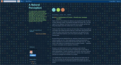 Desktop Screenshot of anaturalperception.blogspot.com