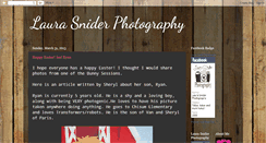 Desktop Screenshot of laurasniderphotography.blogspot.com