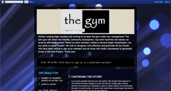 Desktop Screenshot of ourgym.blogspot.com