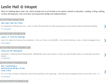 Tablet Screenshot of lesliehallandinkspot.blogspot.com