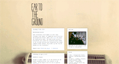 Desktop Screenshot of eartothegroundblog.blogspot.com