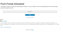 Tablet Screenshot of finchfriendsunleashed.blogspot.com