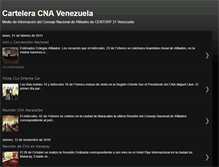 Tablet Screenshot of carteleracnavenezuela.blogspot.com