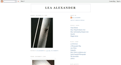 Desktop Screenshot of leaalexander.blogspot.com