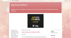 Desktop Screenshot of bigloveletters.blogspot.com