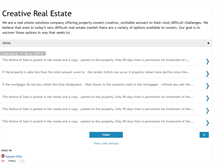 Tablet Screenshot of creativerealestateweb.blogspot.com