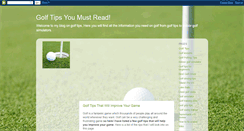 Desktop Screenshot of golftipsss.blogspot.com