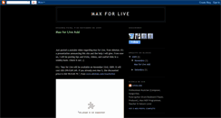 Desktop Screenshot of max4live.blogspot.com