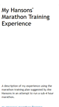 Mobile Screenshot of myhansonsexperience.blogspot.com