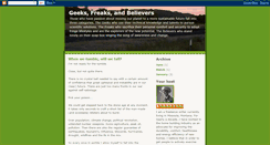Desktop Screenshot of geeksfreaksandbelievers.blogspot.com