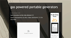 Desktop Screenshot of gaspoweredportablegenerators.blogspot.com