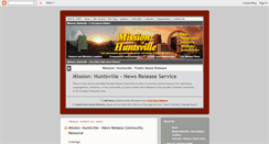 Desktop Screenshot of missionhuntsville-newsrelease.blogspot.com