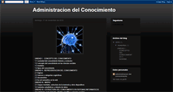 Desktop Screenshot of conocimientoadmon.blogspot.com