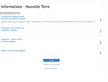 Tablet Screenshot of infonouvelleterre.blogspot.com