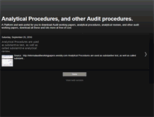 Tablet Screenshot of analyticalprocedures.blogspot.com