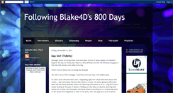 Desktop Screenshot of blakes800days.blogspot.com