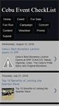 Mobile Screenshot of cebueventchecklist.blogspot.com