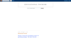 Desktop Screenshot of educatiionaltourism.blogspot.com