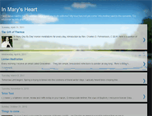Tablet Screenshot of inmarysheart.blogspot.com