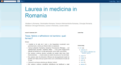 Desktop Screenshot of laureamedicinainromania.blogspot.com