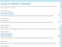 Tablet Screenshot of laureamedicinainromania.blogspot.com