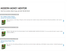 Tablet Screenshot of modern-money-mentor.blogspot.com