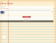 Tablet Screenshot of lifeonoxbow.blogspot.com