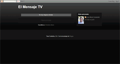 Desktop Screenshot of mensajetv.blogspot.com