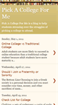 Mobile Screenshot of pickacollegeforme.blogspot.com