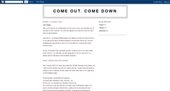 Desktop Screenshot of comeoutcomedown.blogspot.com