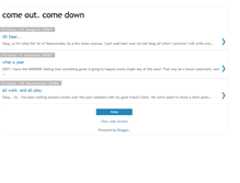 Tablet Screenshot of comeoutcomedown.blogspot.com