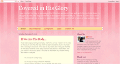 Desktop Screenshot of coveredinhisglory.blogspot.com