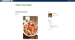 Desktop Screenshot of iwontsayhello.blogspot.com