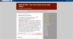 Desktop Screenshot of makemerichonline.blogspot.com