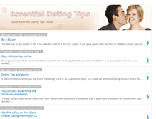 Tablet Screenshot of essentialdatingtips.blogspot.com