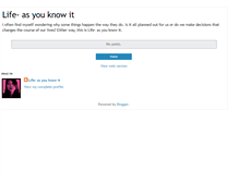 Tablet Screenshot of life-asyouknowit.blogspot.com