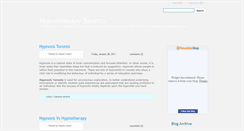 Desktop Screenshot of hypnotherapytoronto.blogspot.com