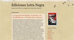 Desktop Screenshot of edicionesletranegra.blogspot.com