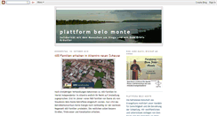 Desktop Screenshot of plattformbelomonte.blogspot.com