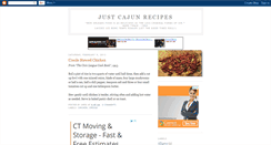 Desktop Screenshot of justcajunrecipes.blogspot.com