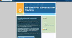 Desktop Screenshot of lowcost-florida-healthinsurance.blogspot.com