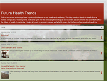 Tablet Screenshot of futurehealthtrends.blogspot.com