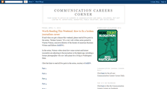 Desktop Screenshot of communication-careers-corner.blogspot.com